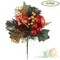 Set of 12 Red and Gold Holly Christmas Picks, Festive Decor for Trees, Wreaths & Gift Wrapping - 2024 Christmas Collection, Floral Home by Artificial Flowers